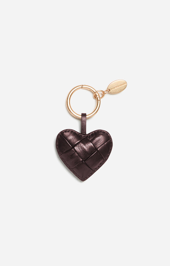 Charm in pelle a cuore