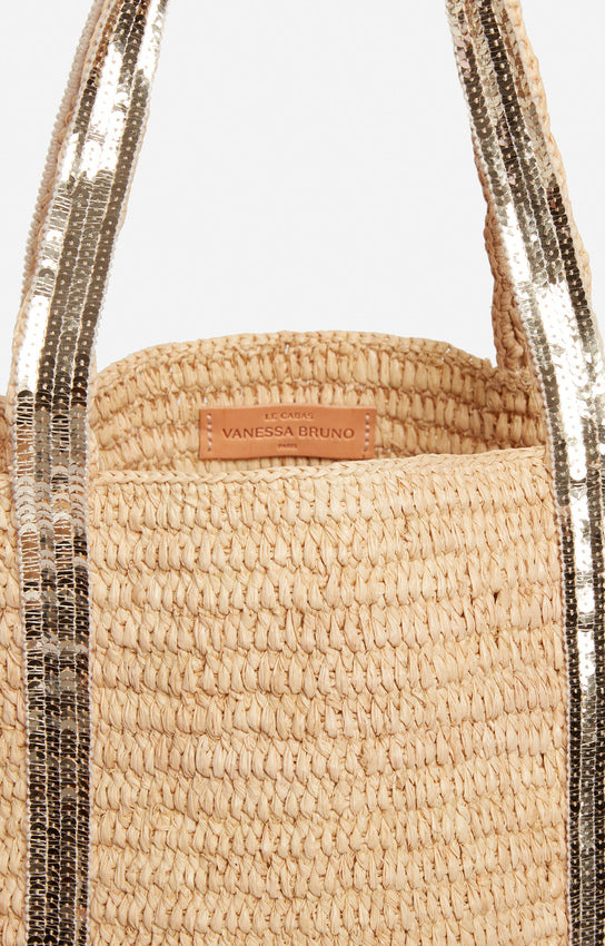 Borsa Tote in raffia L