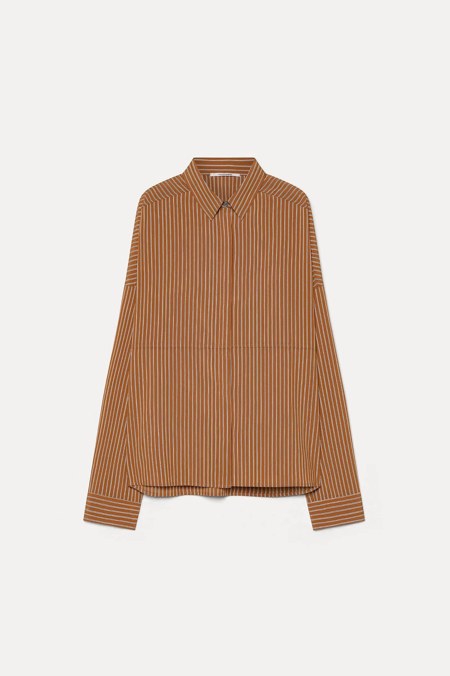 Camicia in viscosa tecnica rigata