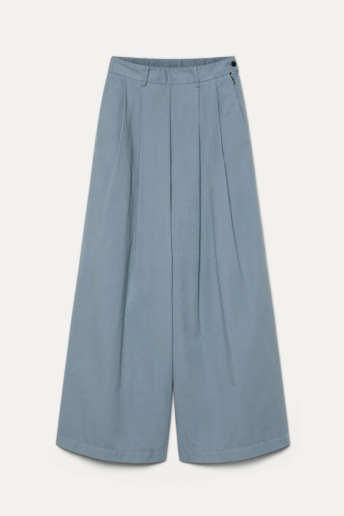 Pantalone ampio in gabardina di cotone