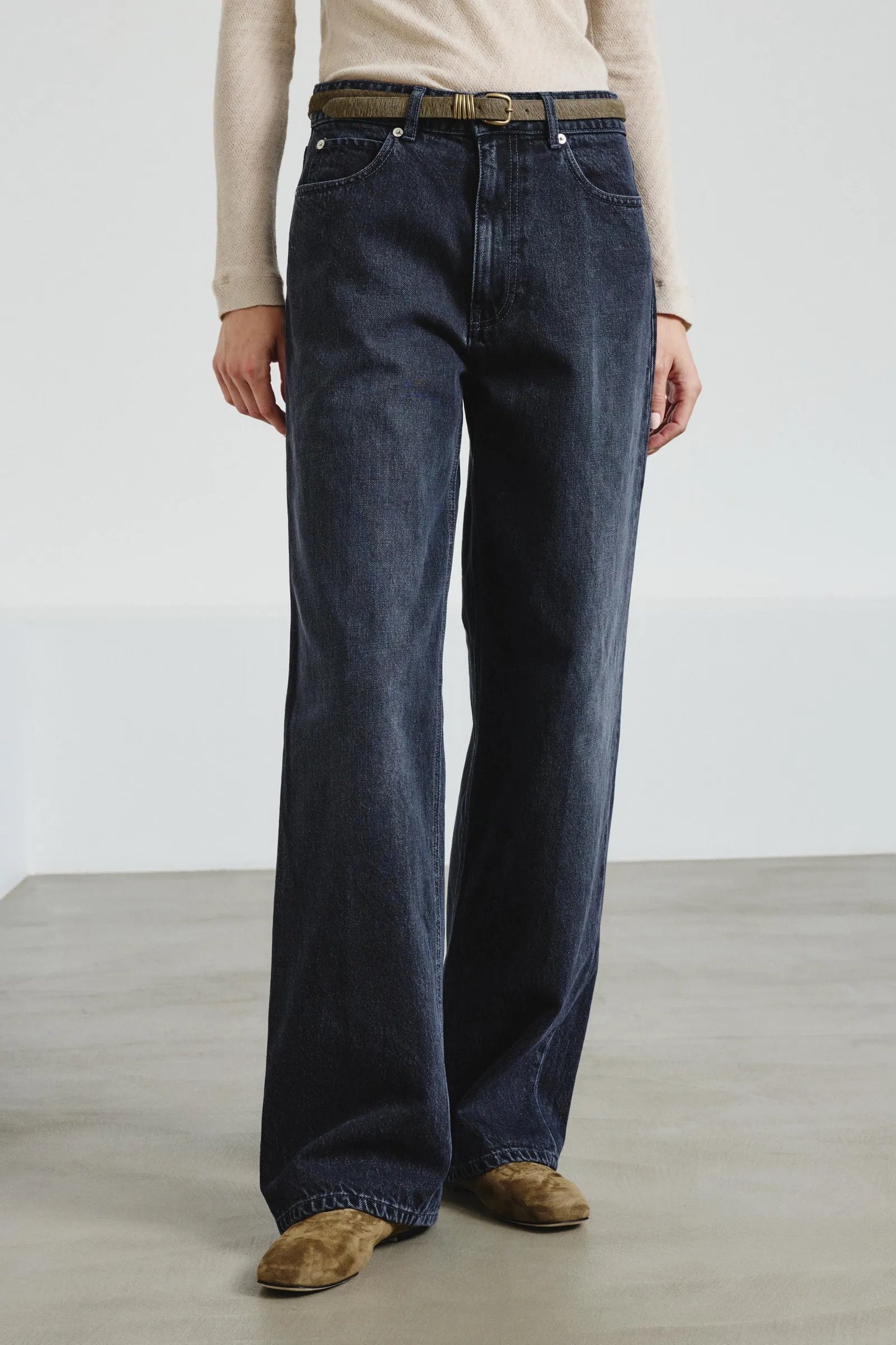 Pantaloni in denim nero