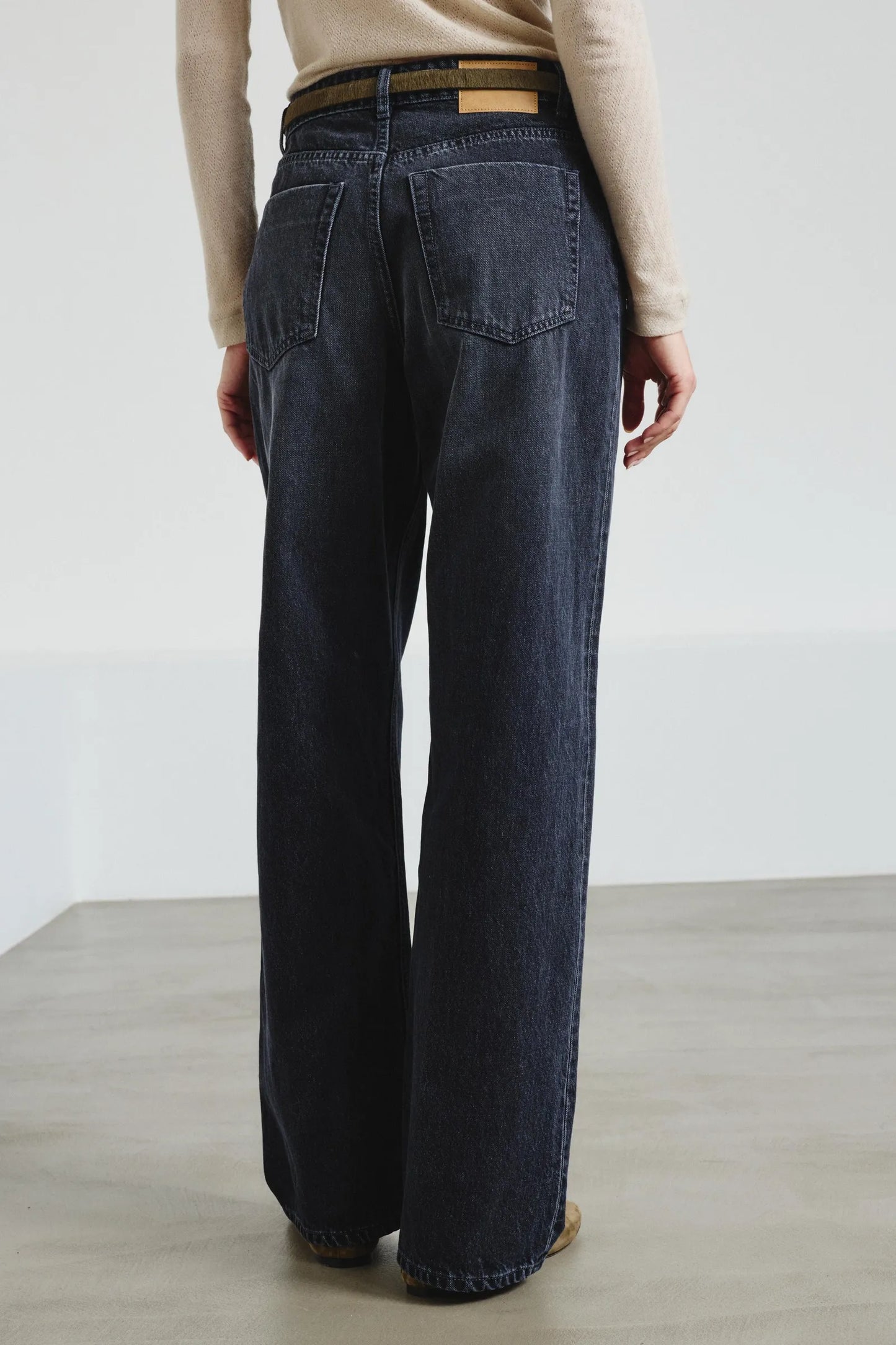 Pantaloni in denim nero