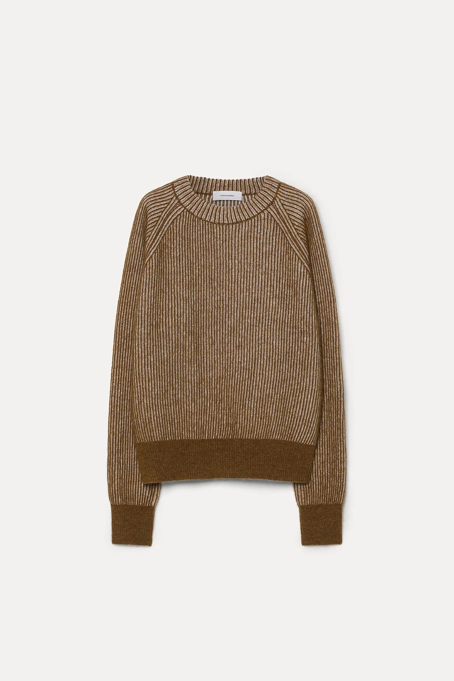 Maglione girocollo in vanisè di alpaca e lana