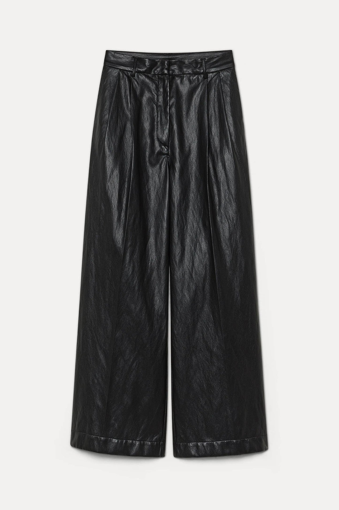 Pantalone ampio in ecopelle