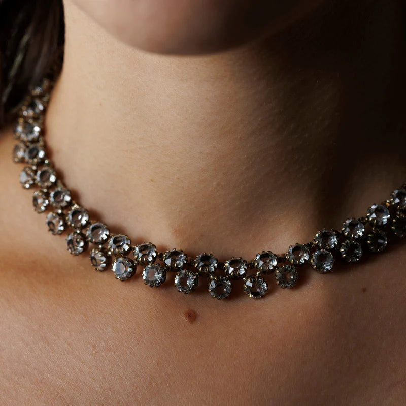 Collana Macramé cristallo