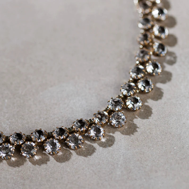 Collana Macramé cristallo