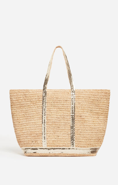 Borsa Tote in raffia L