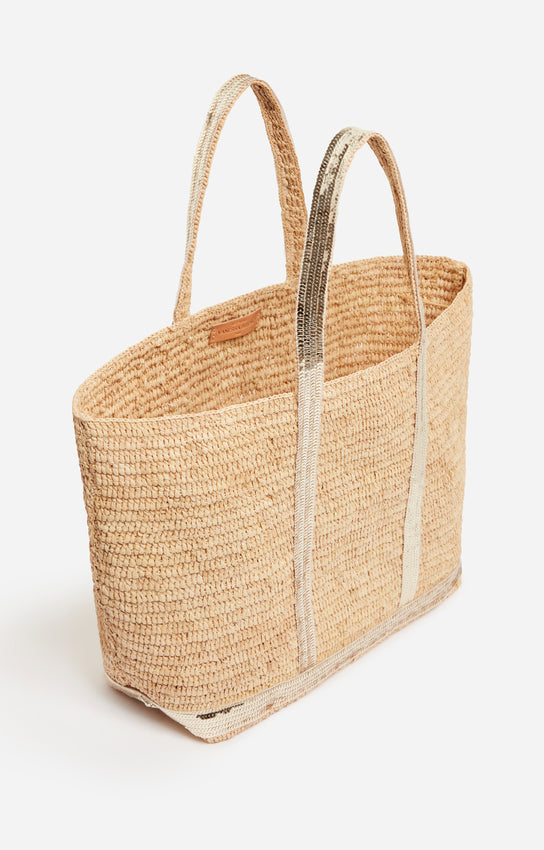 Borsa Tote in raffia L