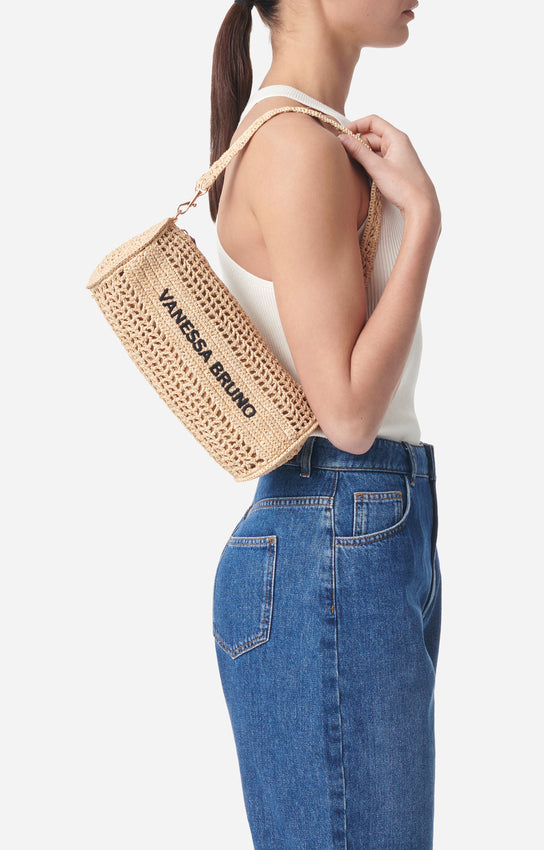 Borsa Bowling in raffia