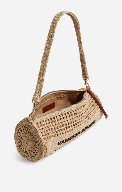 Borsa Bowling in raffia