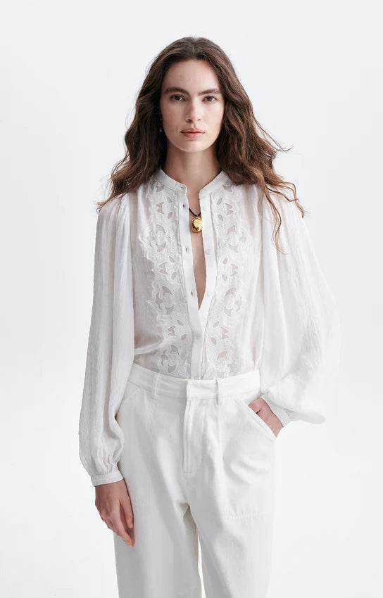 Camicia ricamata Haldo