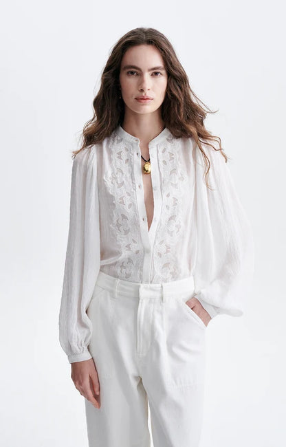 Camicia ricamata Haldo