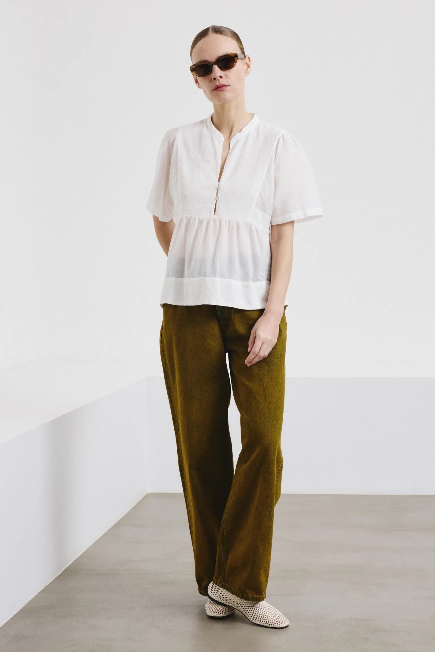 Camicia in voile di cotone