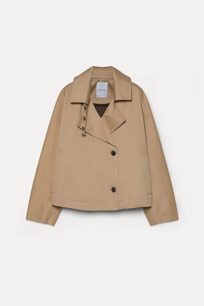 Cappotto in drill di cotone rivestito