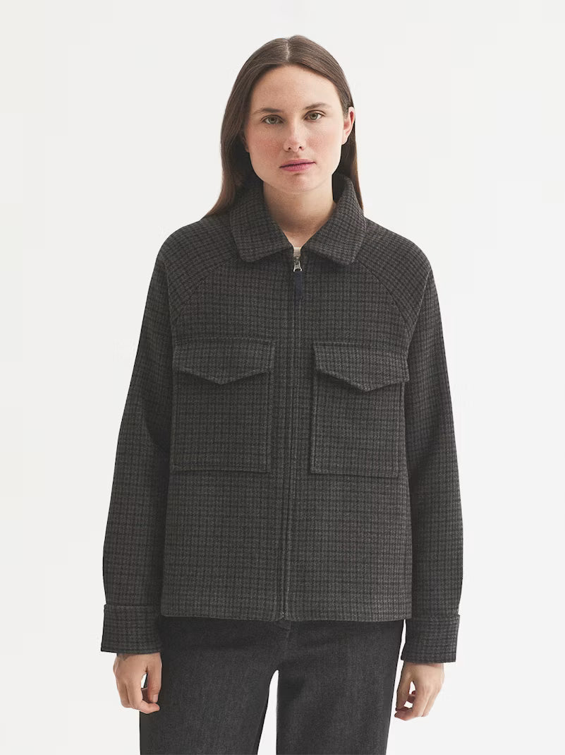 Giacca svasata in twill