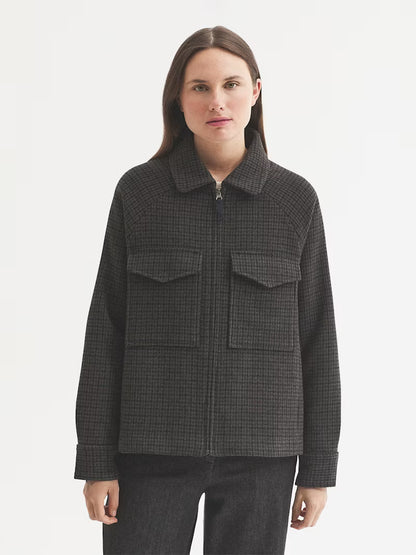Giacca svasata in twill