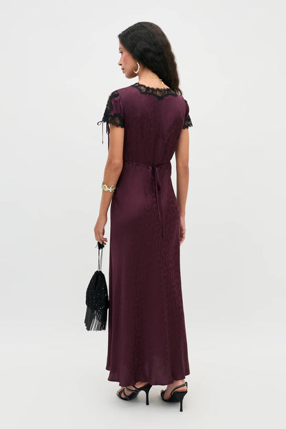 Abito Fern in jacquard di raso