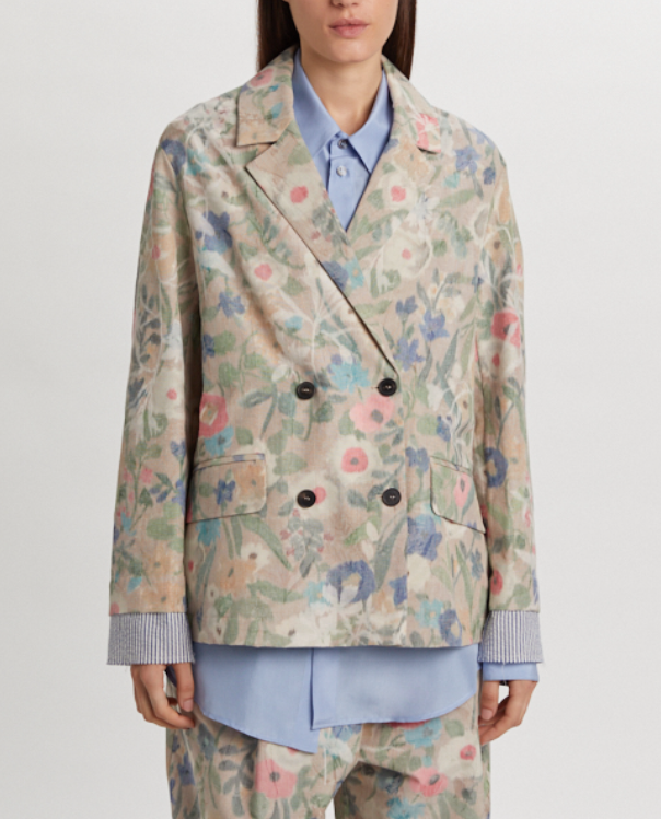 Giacca flowers jaquard