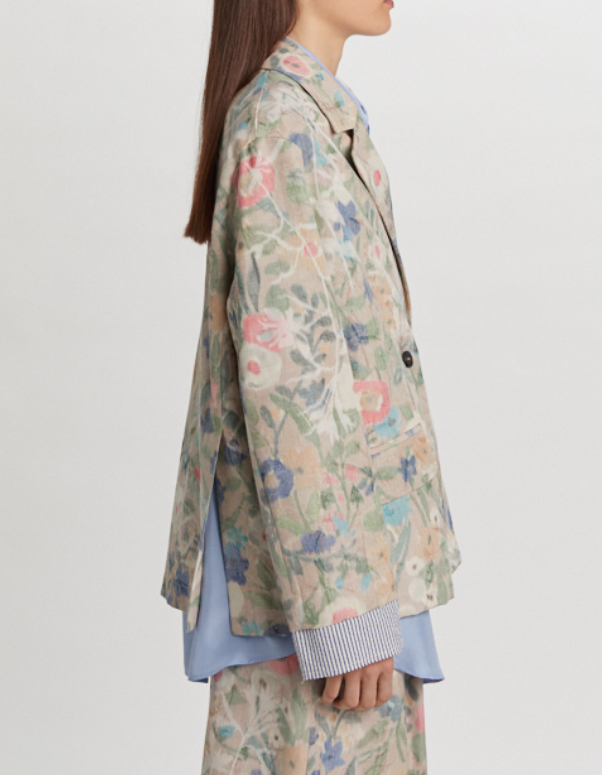 Giacca flowers jaquard