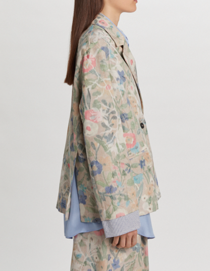 Giacca flowers jaquard