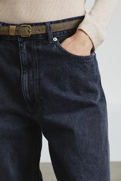 Pantaloni in denim nero