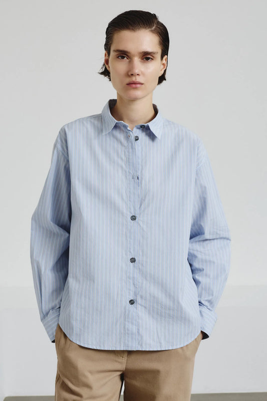 Camicia in popeline a righe