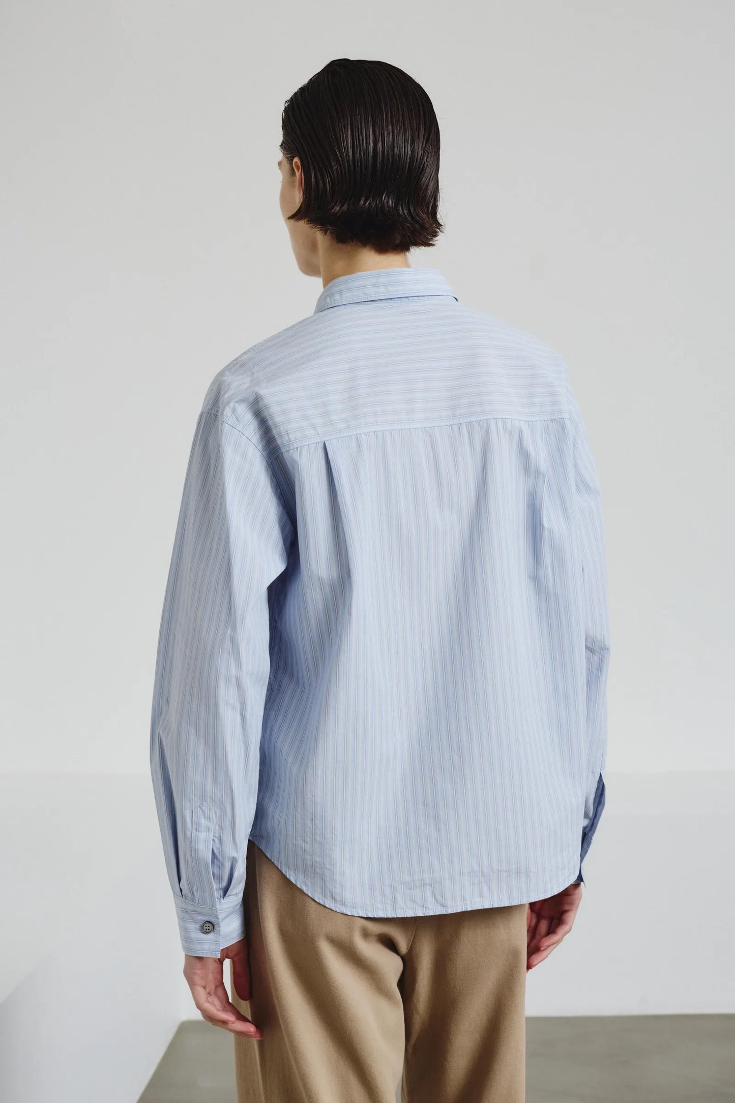 Camicia in popeline a righe