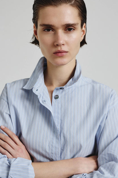Camicia in popeline a righe