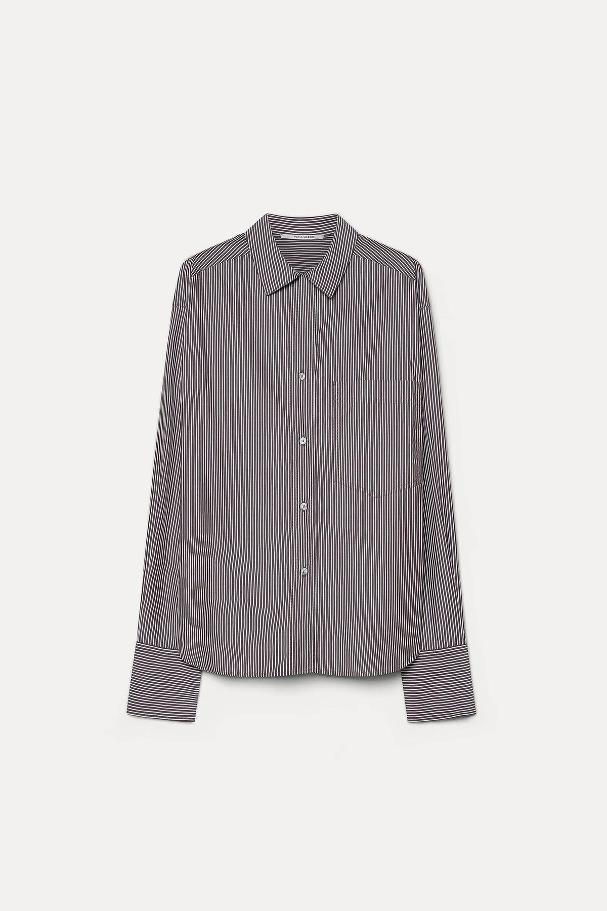 Camicia in popeline rigato