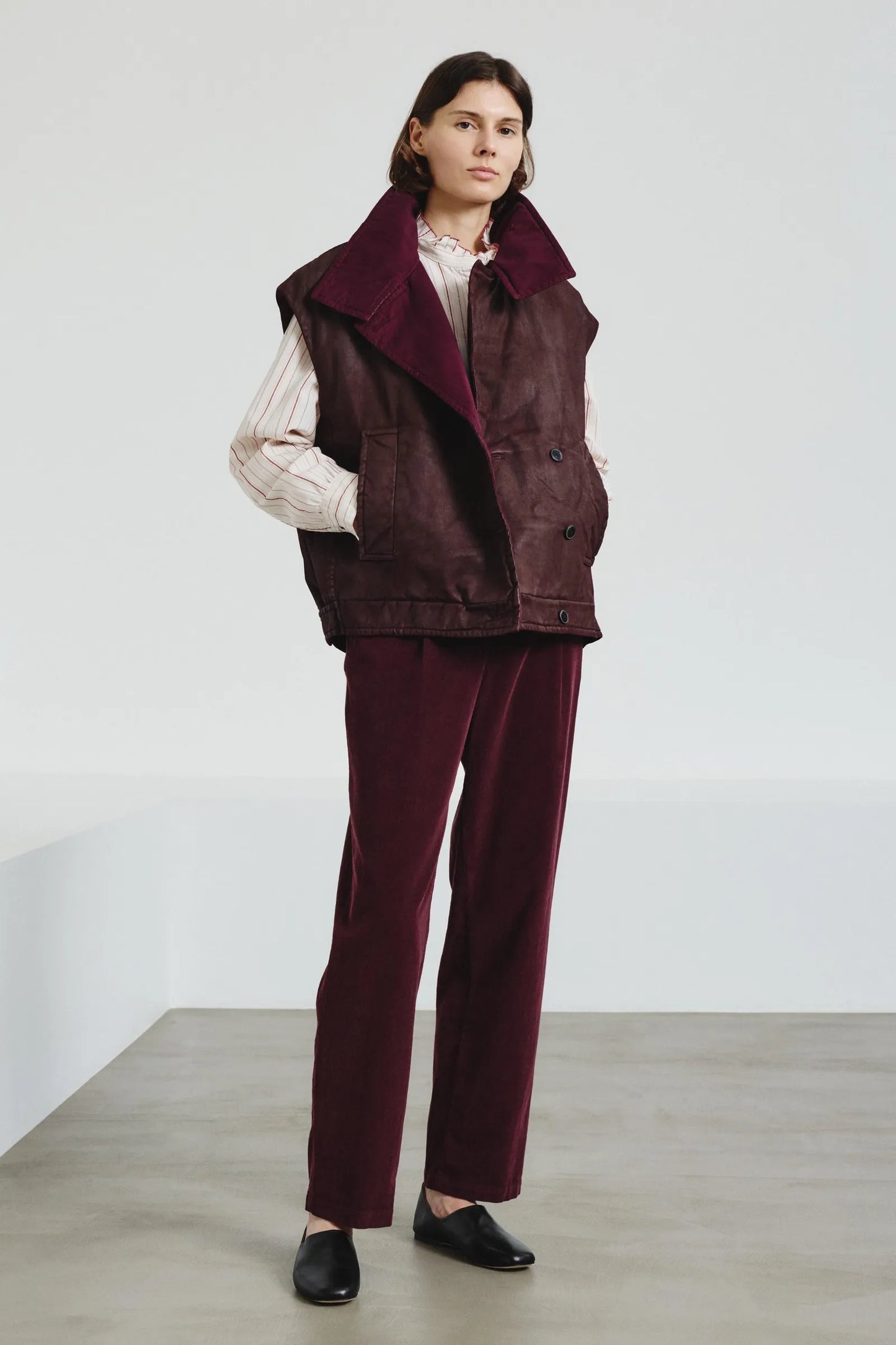Gilet in drill di cotone