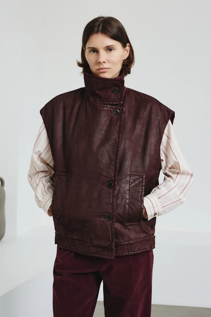 Gilet in drill di cotone