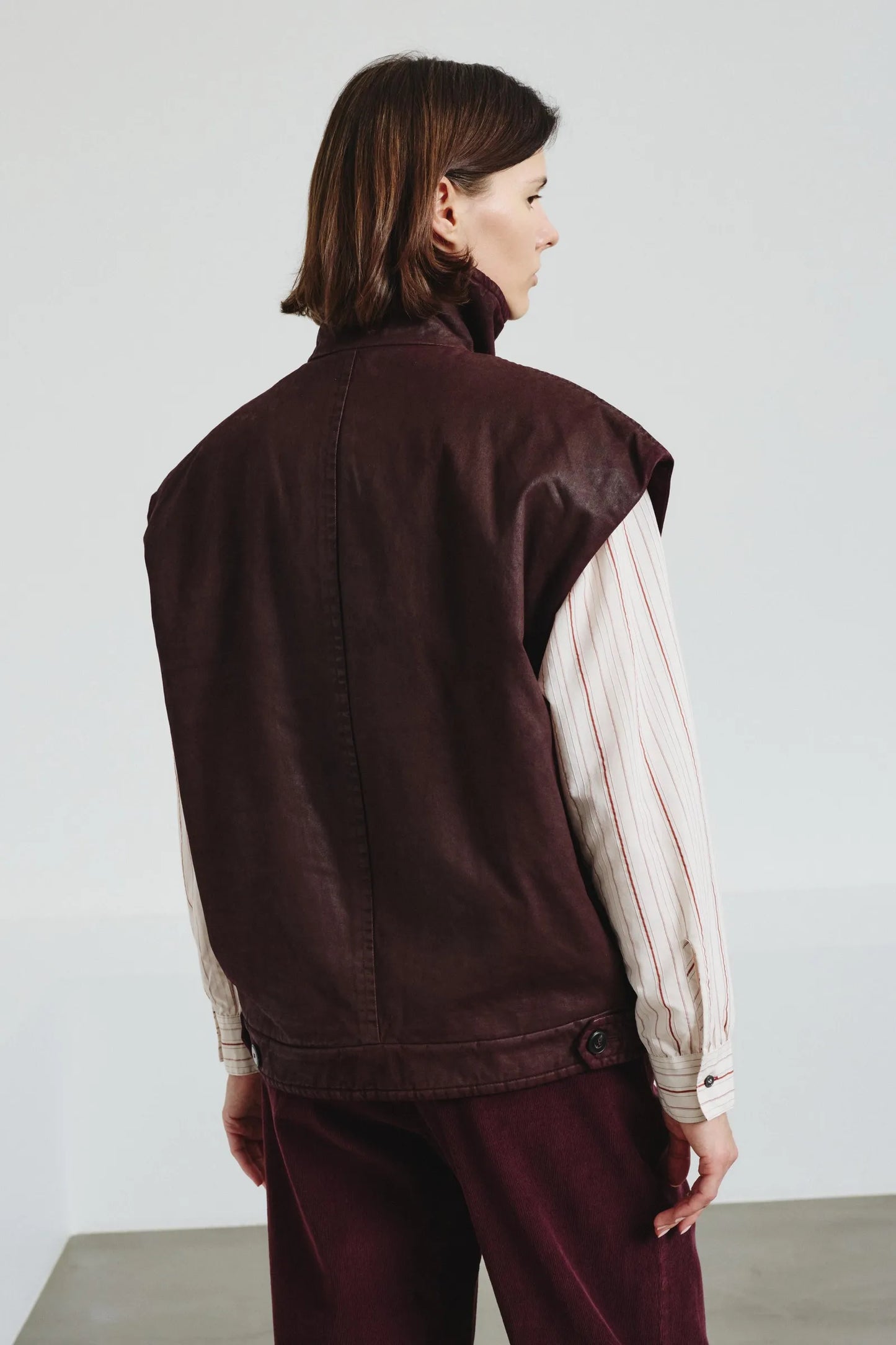Gilet in drill di cotone