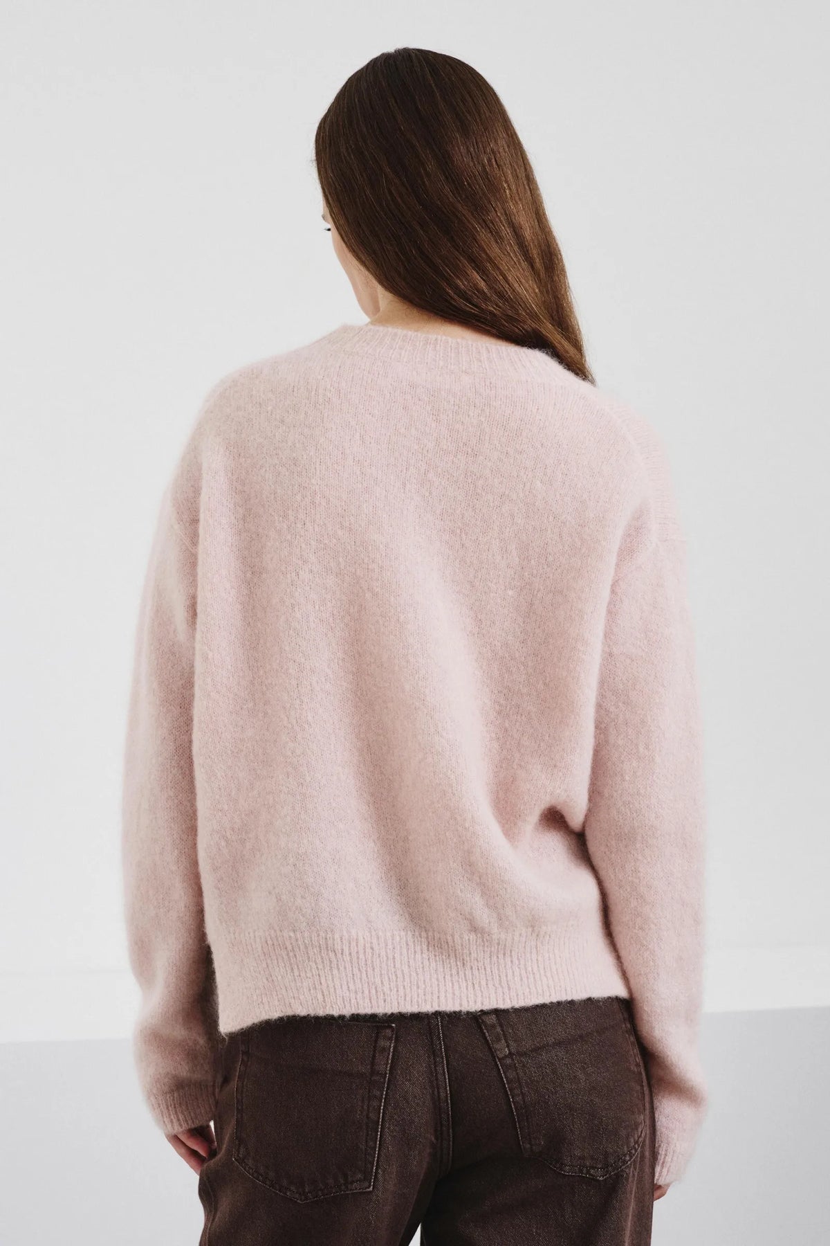 Maglione girocollo in mohair