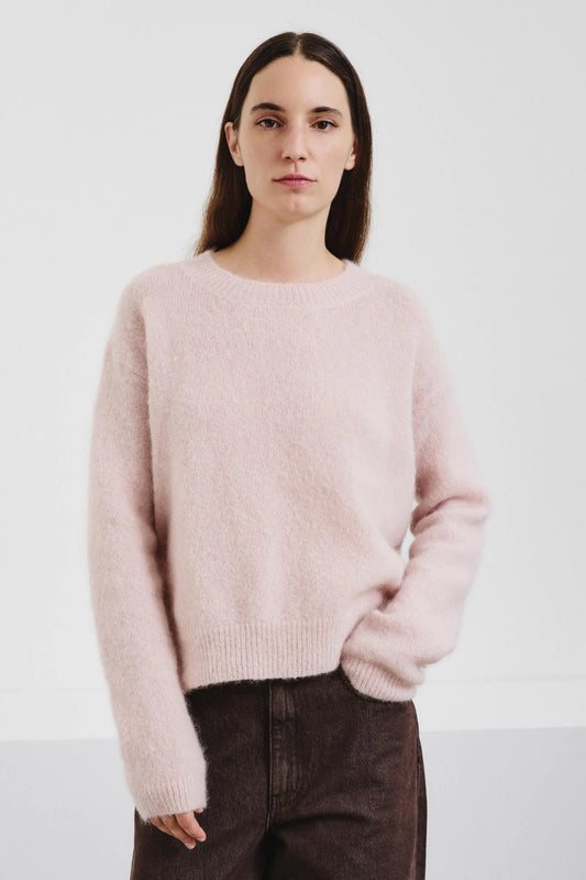Maglione girocollo in mohair