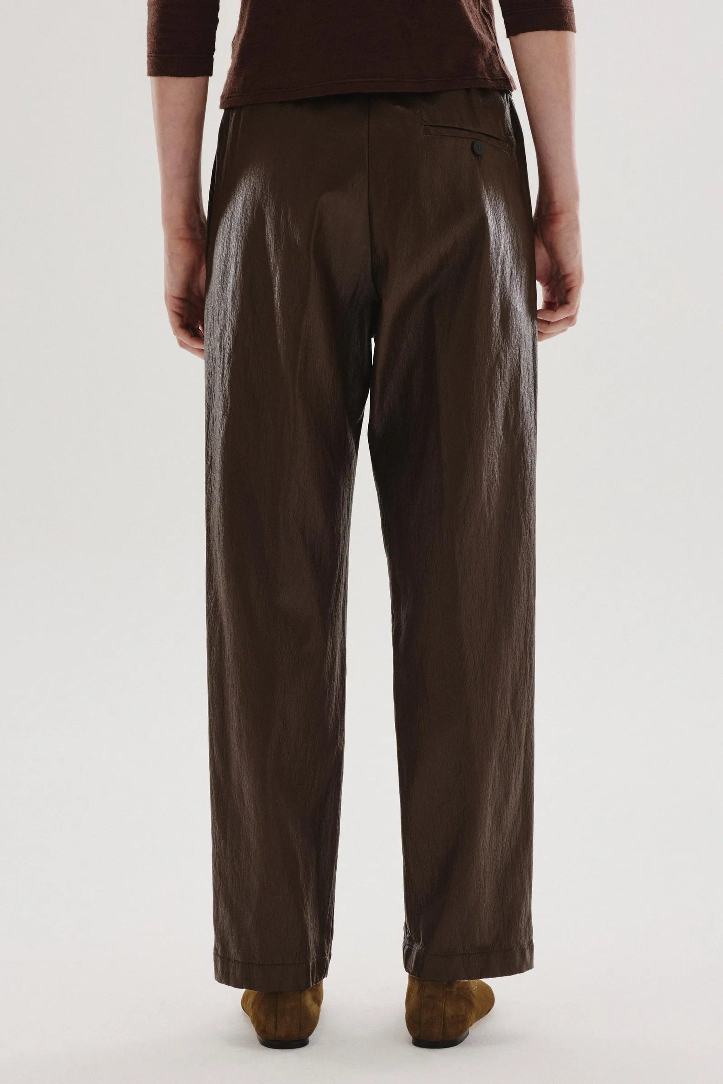 Pantalone jogging in ecopelle