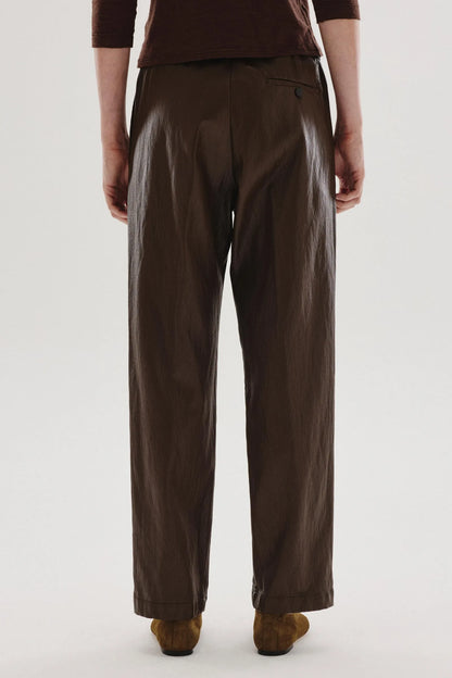 Pantalone jogging in ecopelle