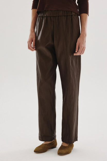 Pantalone jogging in ecopelle