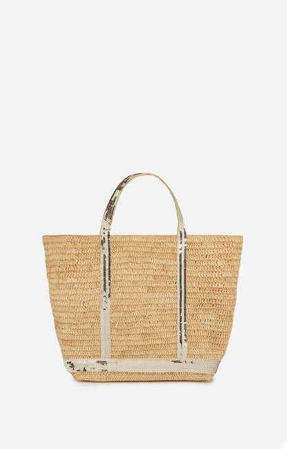 Borsa tote in raffia M