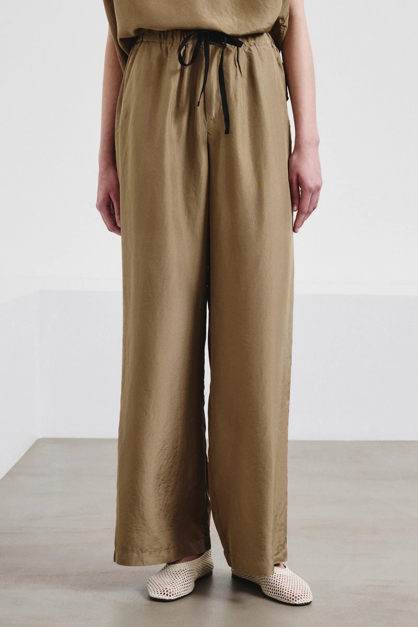 Pantalone morbido in habutai di seta