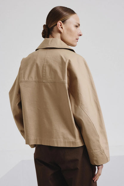 Cappotto in drill di cotone rivestito