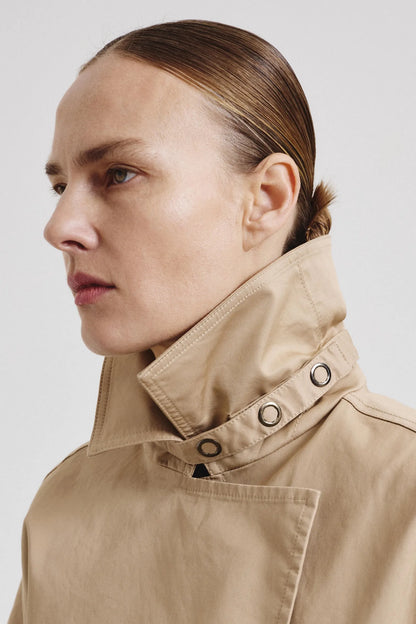 Cappotto in drill di cotone rivestito